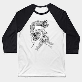 Camera man Photography Hand draw t-shirt Baseball T-Shirt